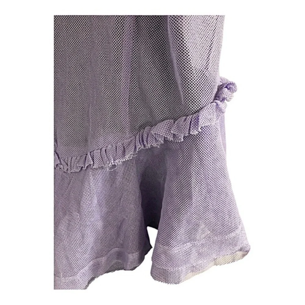 Free People intimately free purple lace mesh embroidered halter dress size Small - Picture 9 of 15